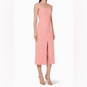 New C/MEO Collective Consumed Split-Front Coral Midi